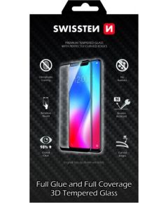 Swissten Ultra Durable Full Face Tempered Glass Premium 9H Aizsargstikls Xiaomi Mi 10 Lite Melns