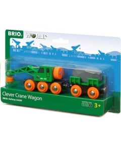 BRIO RAILWAY Clever Crane Wagon, 33698