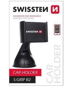 Swissten S-GRIP B2 Premium Universāls Turētājs logam ar 360 Rotāciju Ierīcēm Ar 3.5'- 6.0' Collām Melns