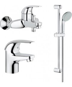 Grohe vannas komplekts Euroeco (32734+32743+27853), hroms Dušas un komplekti