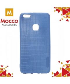 Mocco Cloth Back Case Silikona Apvalks Ar Tekstūru Priekš Huawei P8 Lite / P9 Lite (2017) Zils