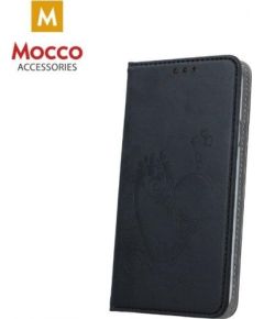 Mocco Stamp Heart Magnet Book Case Grāmatveida Maks Apple iPhone 6 / 6S Melns