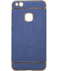 Mocco Exclusive Crown Силиконовый чехол с золотыми рамками для Apple iPhone 8 Plus Темно синий