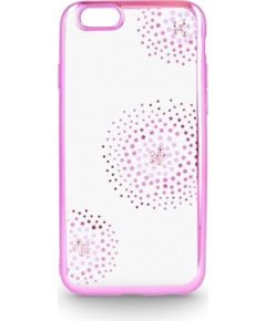 Beeyo Flower Dots Силиконовый Чехол для Huawei Y6 / Y5 (2017) Прозрачный - Розовый