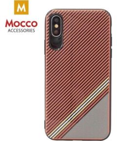 Mocco Trendy Grid And Stripes Silikona Apvalks Priekš Apple iPhone X / XS Sarkans (Pattern 1)
