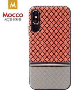 Mocco Trendy Grid And Stripes Silikona Apvalks Priekš Apple iPhone X / XS Sarkans (Pattern 2)