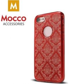 Mocco Ornament Back Case Aizmugurējais Silikona Apvalks Priekš Apple iPhone X / XS Sarkans