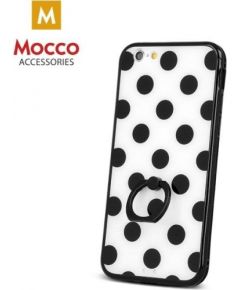 Mocco Ring Dots Силиконовый чехол для Samsung G920 Galaxy S6 Черный - Белый