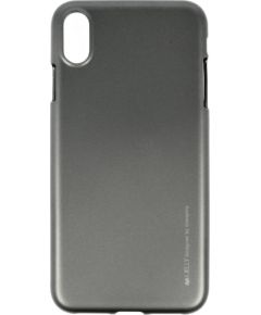 Mercury i-Jelly Back Case Izturīgs Aizmugurējais Silikona Apvalks Ar Metālisku Spīdumu Priekš  Apple iPhone XS MAX Pelēks