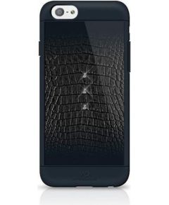 White Diamonds Safari Croco Aizmugurējais Plastikāta Apvalks ar Swarovski Kristāliem Priekš Apple iPhone 6 / 6S Melns