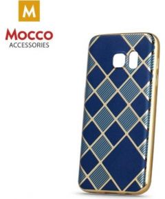 Mocco Geometric Plating Silikona Apvalks Priekš Apple iPhone 7 / 8 Zils - Zeltains
