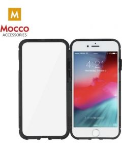 Mocco Double Side Case 360 Двухсторонний Чехол из Алюминия для телефона с защитным стеклом для Apple iPhone XS Max Прозрачный - Черный
