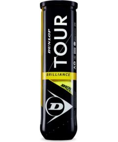 Теннисный мяч Dunlop TOUR BRILLIANCE UpperMid 4-tube ITF