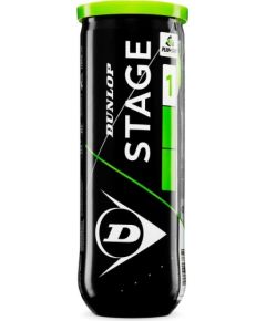 Теннисный мяч Dunlop STAGE 1 GREEN 3-tube ITF