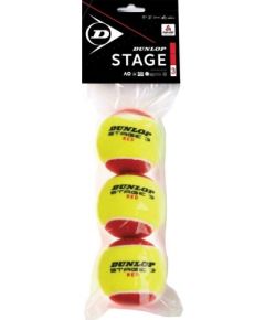 Tennis balls Dunlop STAGE 3 RED 3-polybag ITF