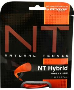 Теннисные струны Dunlop NT HYBRID ORANGE+ 1.31/1.27mm набор, черная /желтая