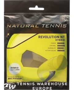 Tennis string Dunlop NT HYBRID YELLOW 1.26/1.25mm set, 12m, black/ yellow