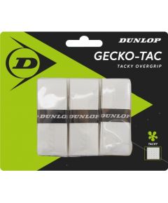 Tennis racket overgrip Dunlop GECKO-TAC white 3pcs- blister