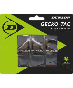 Tennis racket overgrip Dunlop GECKO-TAC black 3pcs- blister