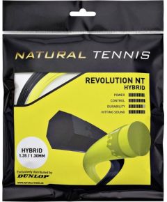 Теннисные струны Dunlop NT HYBRID YELLOW 1.35/1.30мм набор, черная /желтая