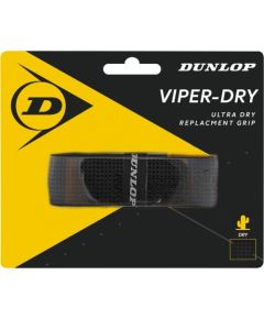 Tennis racket replacement grip Dunlop VIPERDRY blister black1 per pack.