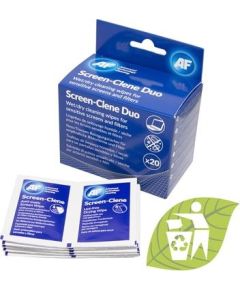 Screen-Clene Duo wipes - Screen cleaning wet/dry wipes 20psc AF