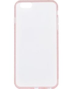 Beeyo Diamond Frame Aizmugurējais Silikona Apvalks priekš Samsung G920 Galaxy S6 Caurspīdīgs - Rozā