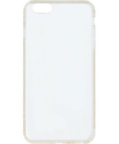 Beeyo Diamond Frame Aizmugurējais Silikona Apvalks priekš Samsung G920 Galaxy S6 Caurspīdīgs - Zeltains