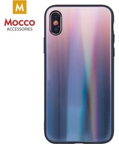 Mocco Aurora Glass Silikona Apvalks Priekš Apple iPhone XS Max Brūns - Melns