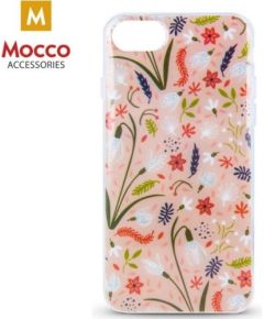 Mocco Spring Case Силиконовый чехол для Samsung A750 Galaxy A7 (2018) Розовый ( Белые Подснежники )