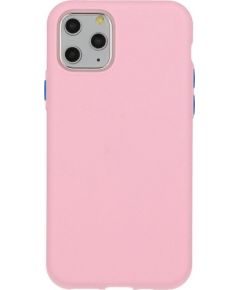 Mocco Soft Cream Silicone Back Case Aizmugurējais Silikona Apvalks Priekš Apple iPhone 12 Mini Gaiši rozā