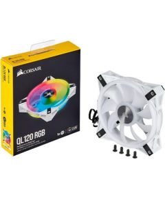 Corsair QL Series iCUE QL120 12 cm, RGB LEDs; Hydraulic bearing Korpusu dzesēšana