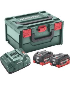 Basic set: 2 x 10,0 Ah LiHD + ASC 145 laadija + MetaBOX215, Metabo