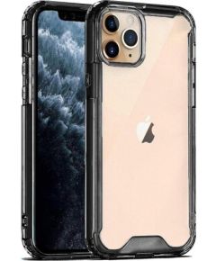 Mocco Acrylic Air Case Aizmugurējais Silikona Apvalks Priekš Apple iPhone 12 Pro Max Caurspīdīgs-Melns