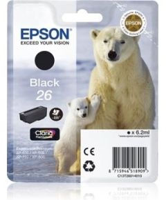 Epson Tinte Ink Black 26 T2601 Claria Premium Black 6.2ml XP-600/700/800