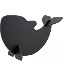 Krīta tāfele SECURIT Sihouette 3D, vaļa formā, melna krāsa
