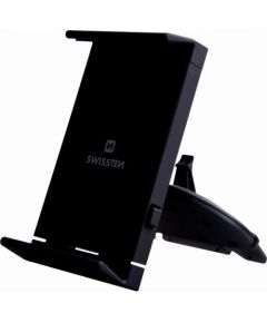 Swissten S-Grip T1-CD1 Universāls Auto Stiprinājums CD Magnetolai Planšetēm / Telefoniem / GPS Melns