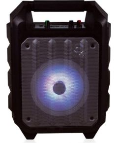 Omega OG82B Bluetooth Колонка с Micro SD / Radio / Aux / USB / LED Disco Light / Karaoke / Микрофон / 20W / Черная
