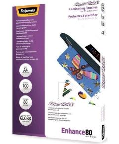 Fellowes SuperQuick A4 80mic glossy 100pcs Laminating Pouch