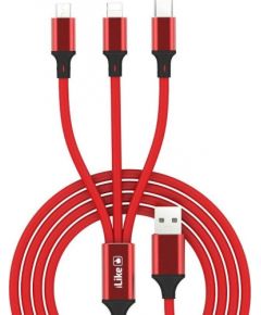 ILike  Charging Cable 3 in 1 CCI02 Red