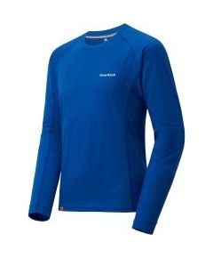 Mont-bell Termo krekls M MERINO Wool Plus Light LS XL Primary Blue