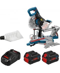 Bosch GCM 18V-216 Professional (2x8.0Ah ProCORE18V, GAL 1880CV, Carton) Bezvadu slīpzāģēšanas zāģis