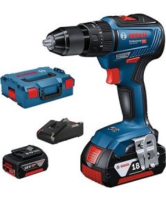 Bosch GSB 18V-55 Professional (2x4.0Ah, GAL 18V-40, L-Boxx) Akumulatora triecienurbjmašīna-skrūvgriezis