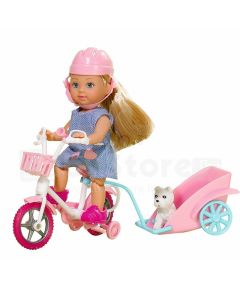 Simba Evi Art.105730783 Кукла Ева Прогулка на велосипеде с собачкой