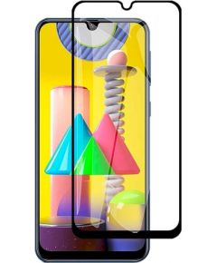 Fusion Full Glue 5D Tempered Glass Aizsargstikls Pilnam Ekrānam Samsung M317 Galaxy M31S Melns