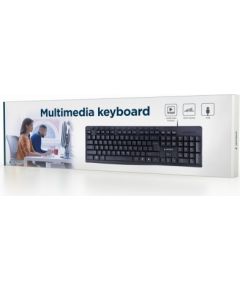 Gembird Multimedia Keyboard KB-UM-107	 USB Keyboard, Wired, US, Black