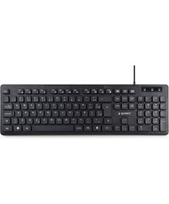 Gembird Multimedia Keyboard KB-MCH-04 USB Keyboard, Wired, US, Black