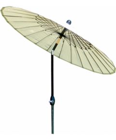 Зонт от солнца SHANGHAI D2,13м, oткрывается лебёдкой, ножка: алюминий, покрытие: ткань полиэстер, цвет: бежевый