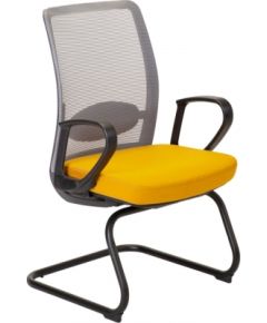 Apmeklētāju krēsls ANGGUN 60x57xH99cm, dzeltens / pelēks