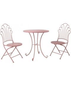 Balcony set  ROSY table and 2 chairs (40063), pink